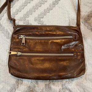 HOBO Purple and Brown Leather Bag